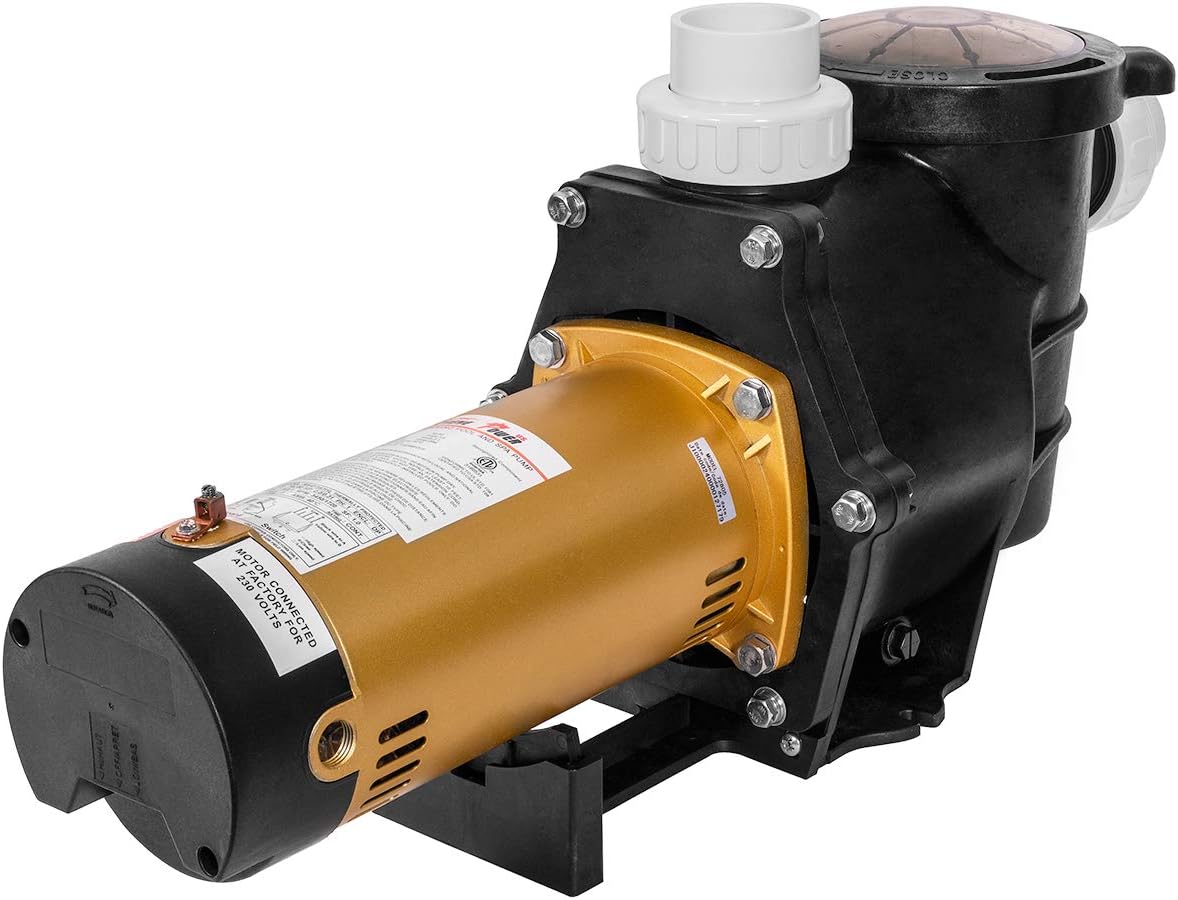 XtremepowerUS 2HP In-Ground Swimming Pool Pump Variable Speed 2 Inlet 230V High Flo w/ Slip-On Fitting