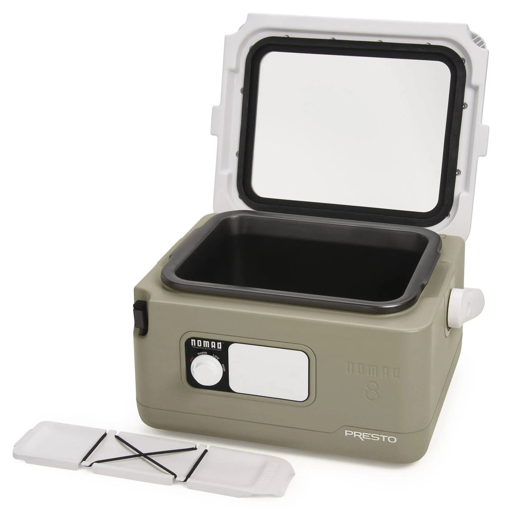 PRESTO 8-QUART NOMAD TRAVELING SLOW COOKER IN TAN