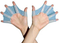 Swim Fins for Lap Swimming Silicone Gloves 1 Pair Swimming Equipment Unisex Shark Fin Swimming Fins(Size:Large,Color:Blue)