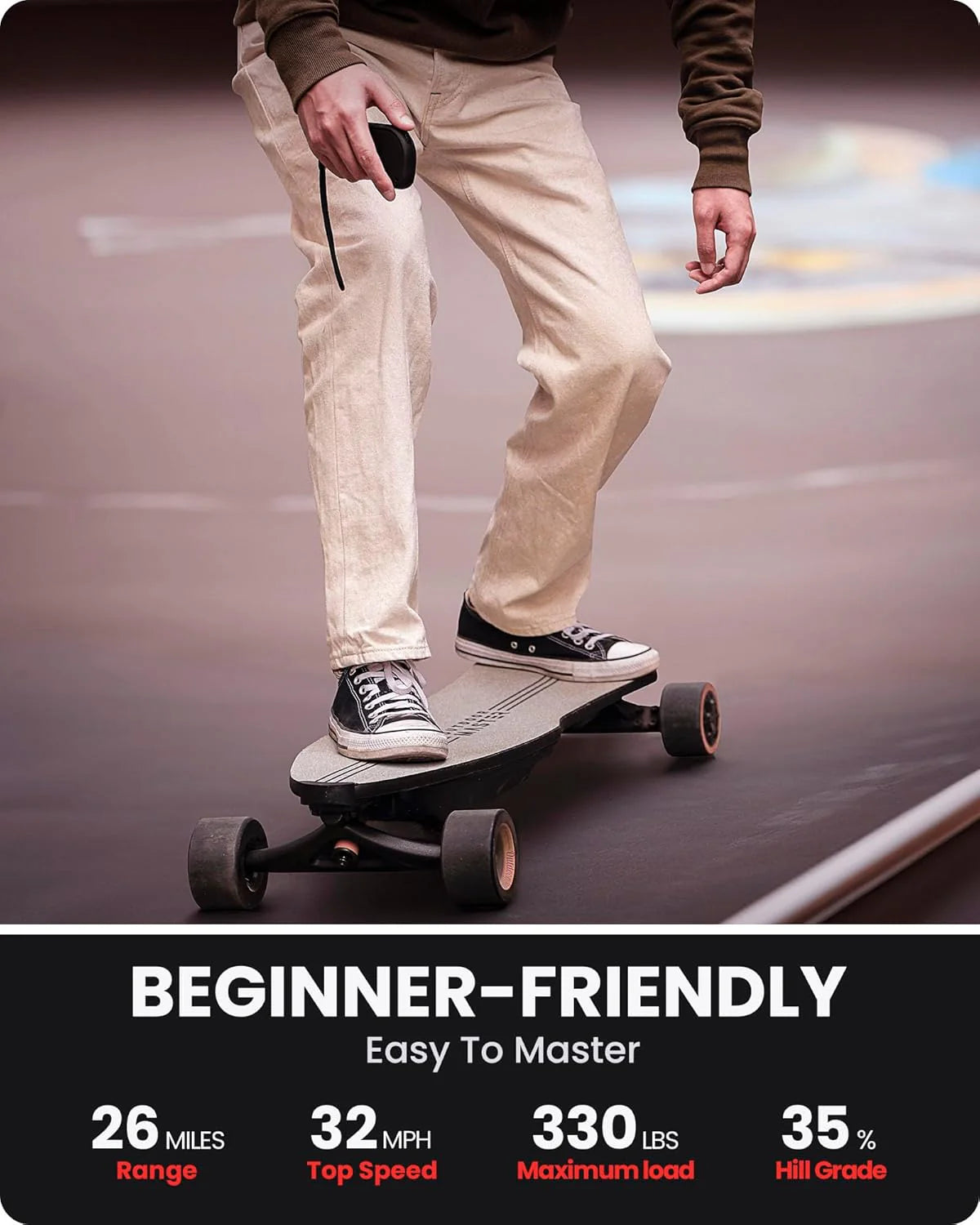 Caribou Electric Skateboard ?? 32 MPH, 26 Mile Range, Dual 1000W Motors, Longboard for Adults & Teens, 6-Month Warranty