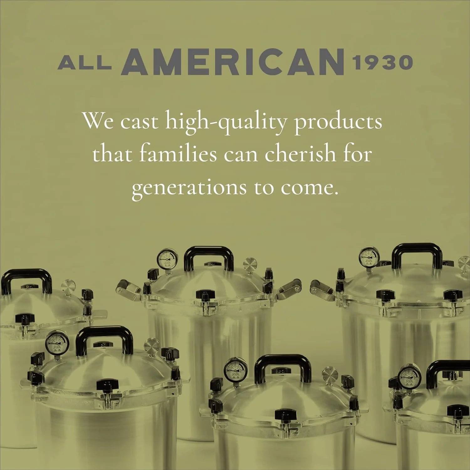 All American 1930: 21.5qt Pressure Cooker/Canner (The 921) – Exclusive Metal to Metal Sealing System – Easy to Open & Close – Suitable for Gas, Electric, or Flat Top Stoves – Made in the USA