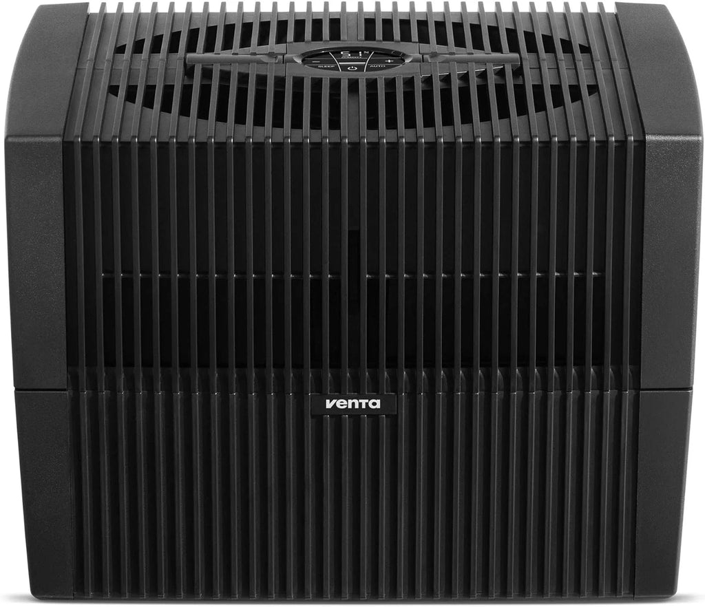 Black Humidifier - Filterless evaporative humidifier for spaces up to 645 square feet