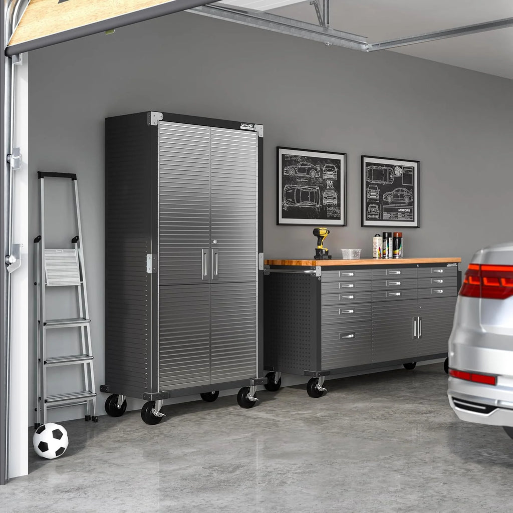 Seville Classics UltraHD Steel Storage Cabinet, 36W x 18D x 72H