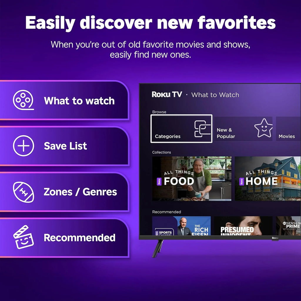 Roku 50 Select Series 4K HDR Smart TV with Voice Remote