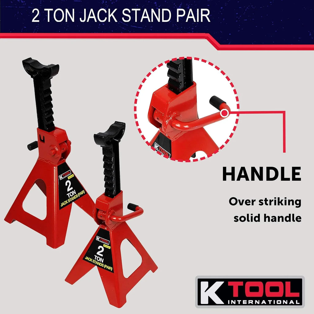 HD61222 22 Ton Automotive Jack Stands for Garages, Repair Shops, and DIY, Pin Style, V Shaped Saddle, Heavy Duty Steel Frame, Adjustable Height 11.825- 19.725, Black/Blue, Pair