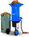 Landworks Leaf Mulcher Shredder Electric Green and Waste Management Heavy Duty 120V AC 11 Inch Cutting Blade .5 Inch Cutting Capacity for Leaves, Grass, & Clippings