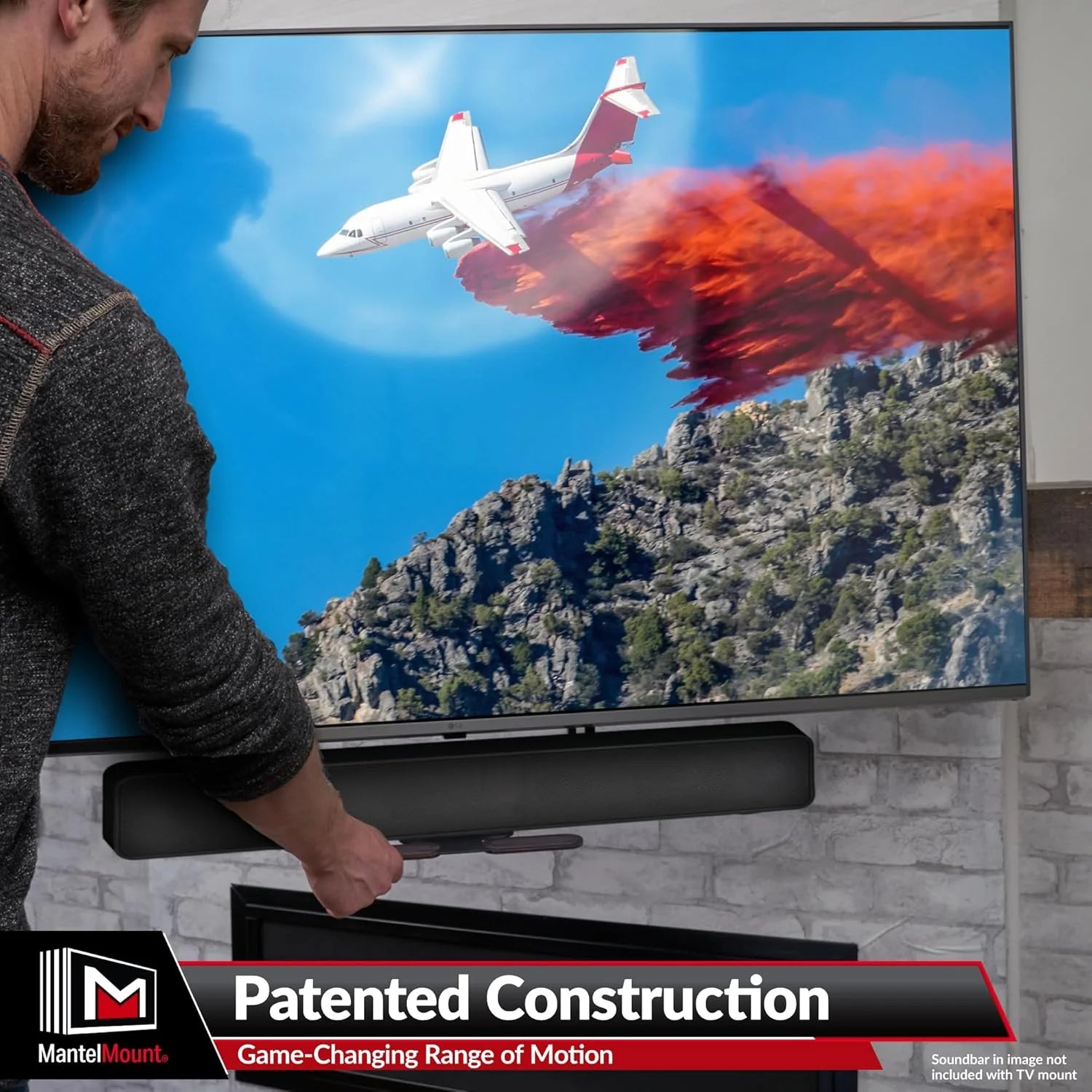 MantelMount MM540 Fireplace TV Mount, 40–80, Auto-Straightening