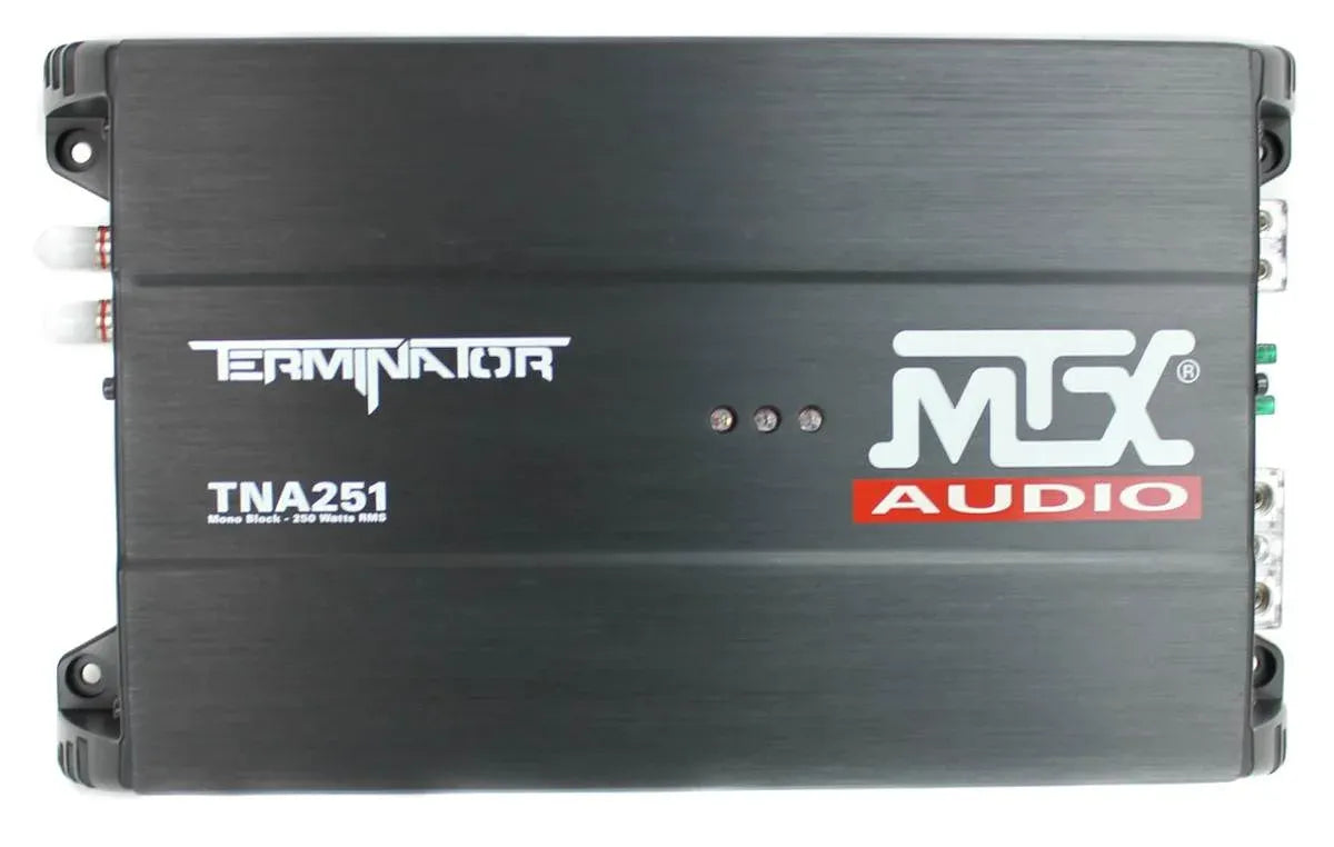 MTX 12 Dual Loaded Car Subwoofer w/Sub Box, Amplifier, & QPower Wiring Kit