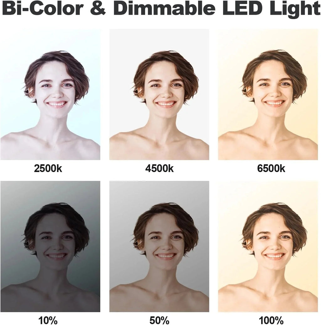 D50 LED Video Light Panel Lights 15.4, 2 Packs 45W 3000K-8000K Bi-Color Dimmable Photography Lighting, CRI 96+ Videography Lighting for Video Shooting/Gaming/Live Stream/Studio/Film