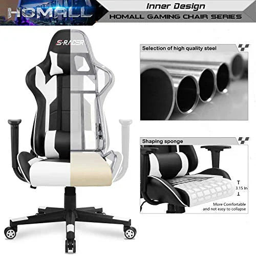 Homall Gaming Chair, Office Chair High Back Computer Chair Leather Desk Chair
