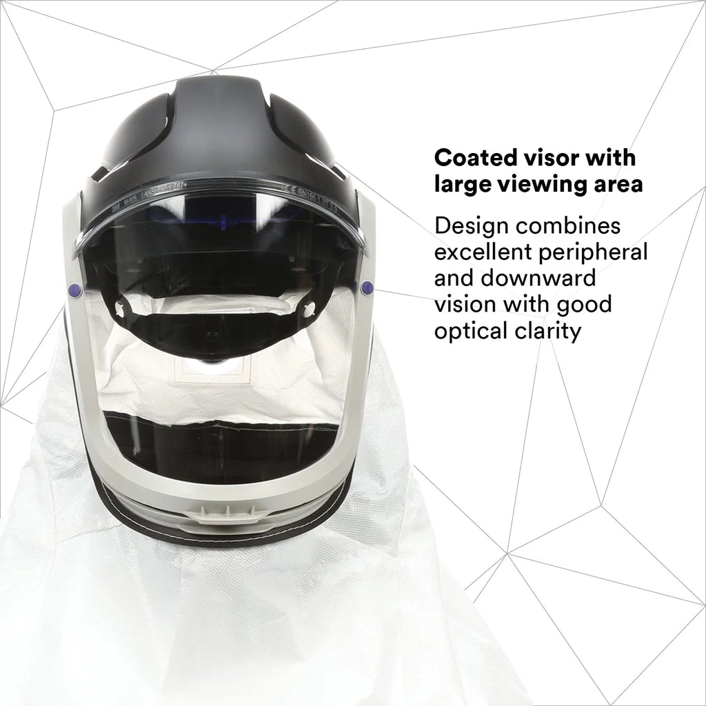 Helmet M-405, For Powered Air Purifying Respirators, Standard Polycarbonate Visor and General Purpose Shroud, 1/Case