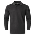 Men's Black Long Sleeve Polo