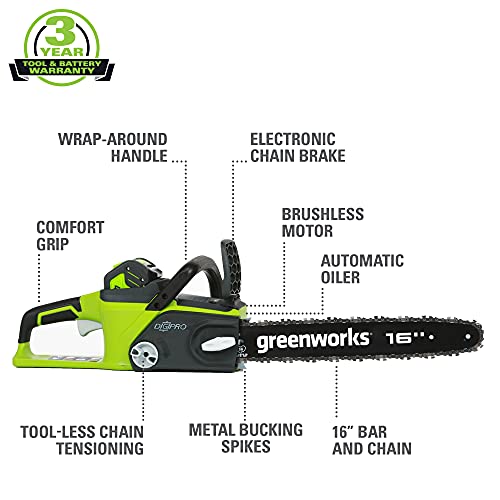 40V 16 Brushless Cordless Chain Saw