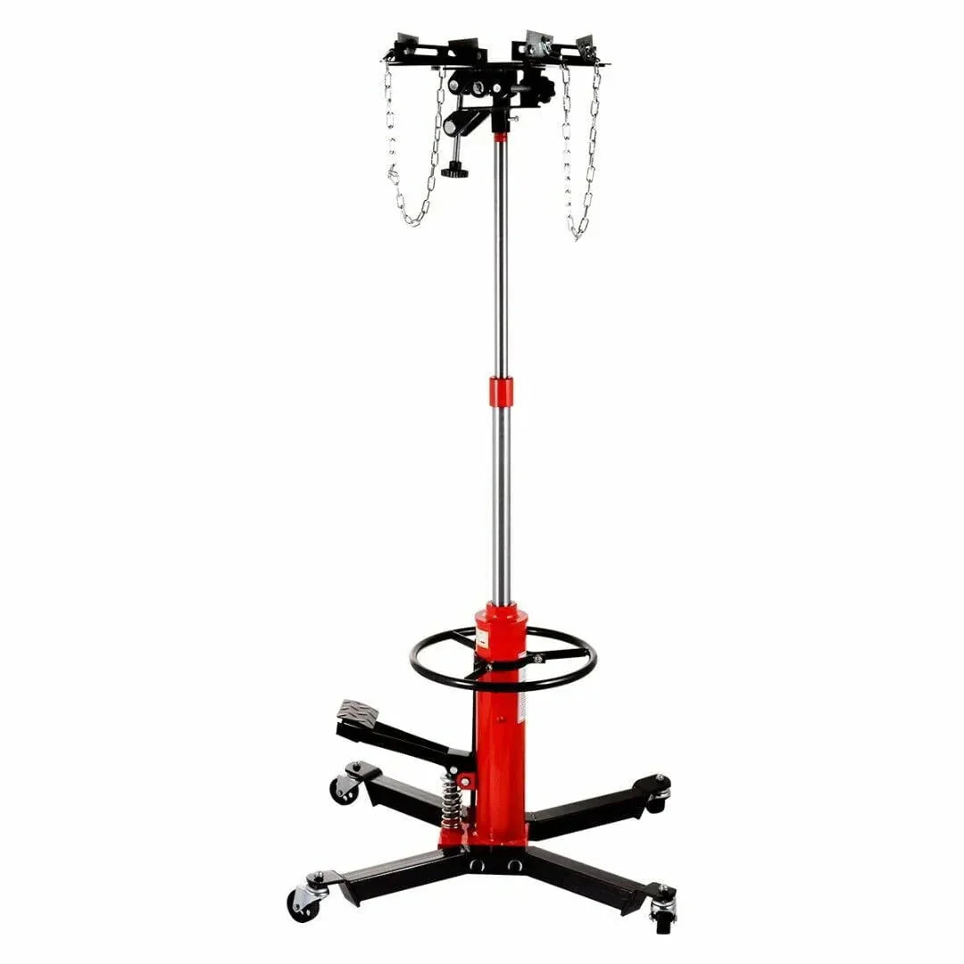 Hydraulic Car Transmission Jack Vertical Lift,1660 Pounds,360Rotating Wheel Lift,Red