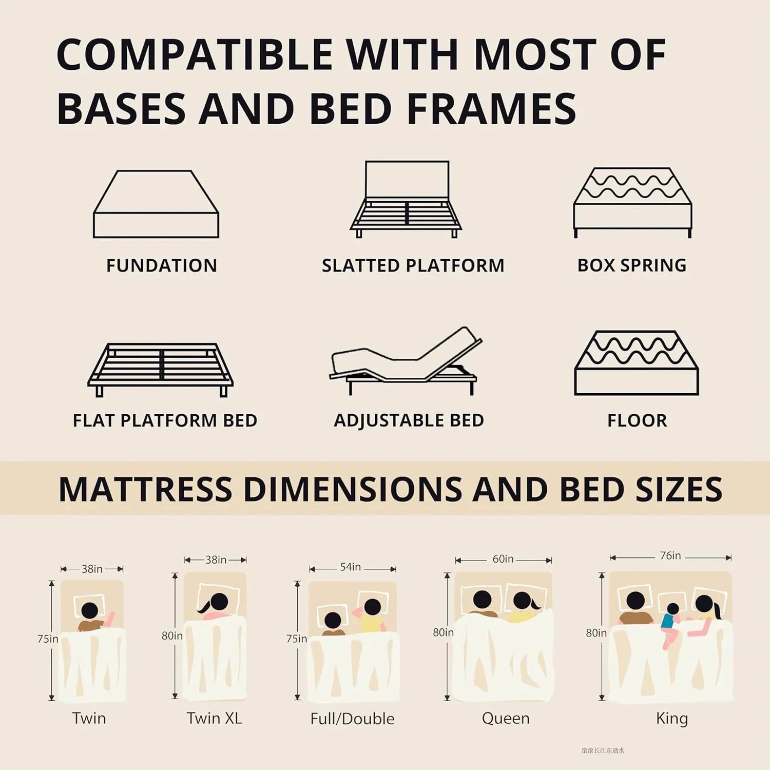 EGOHOME 14 Inch King Size Memory Foam Mattress for Back Pain, Cooling Gel Mattress Bed in a Box, Made in USA, CertiPUR-US Certified, Therapeutic Medium Mattress, 76x80x14 Black