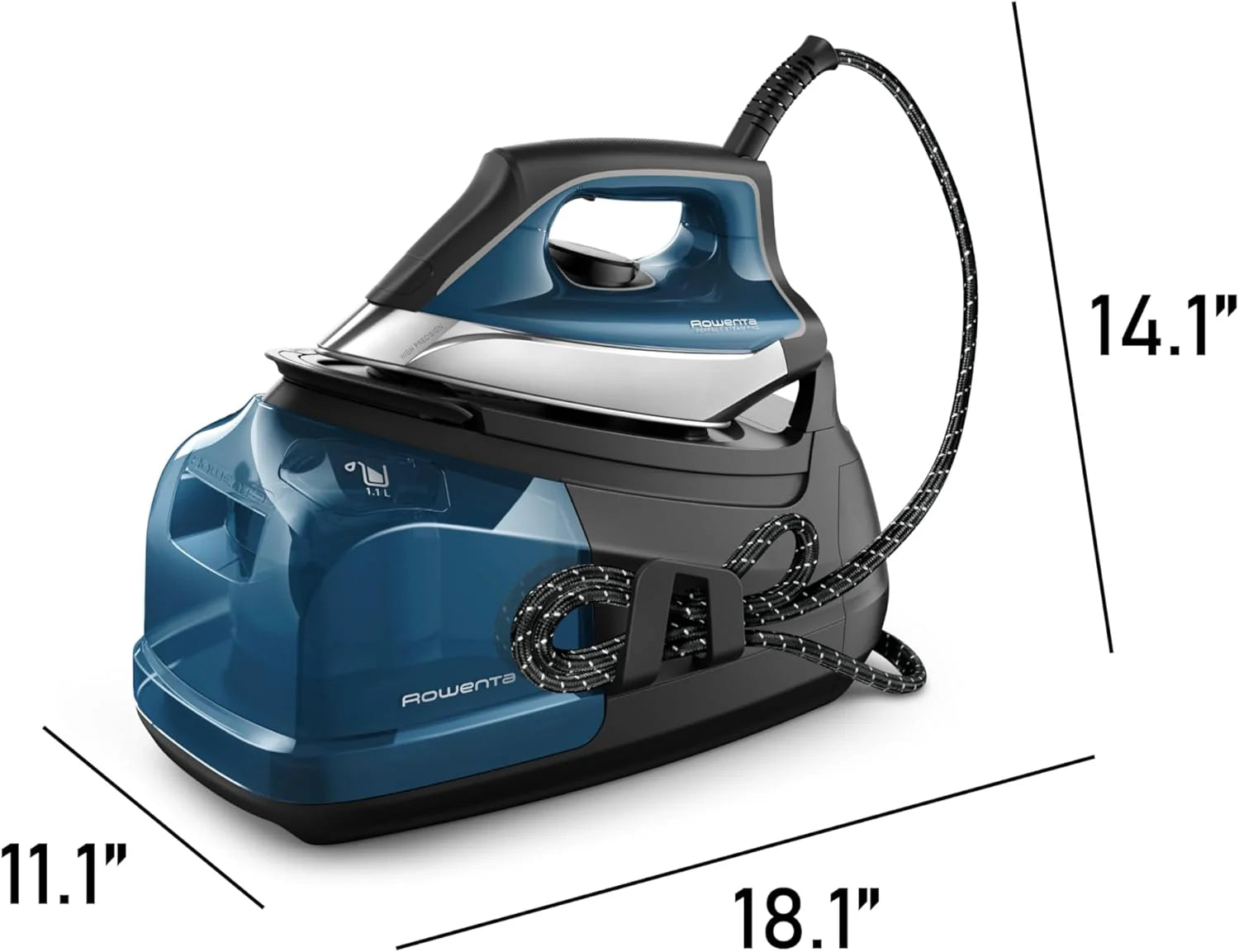Rowenta DG8624 Steam Station Iron, 1800W, 1.1L Tank, Blue