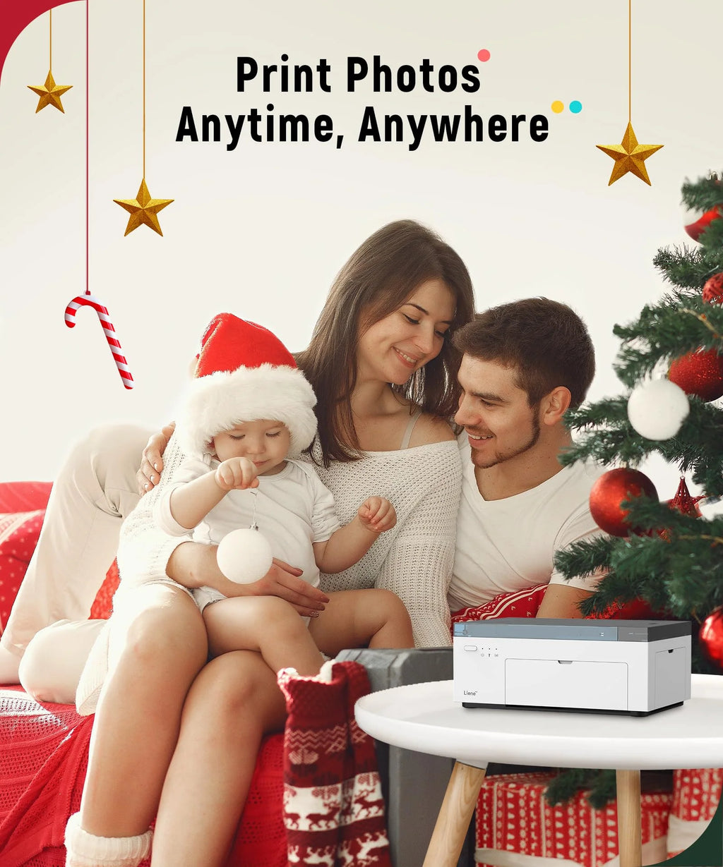 Liene 4×6 Photo Printer – Portable, Wi-Fi, 100 Sheets, Compatible with iPhone & Android, Thermal-Dye Technology