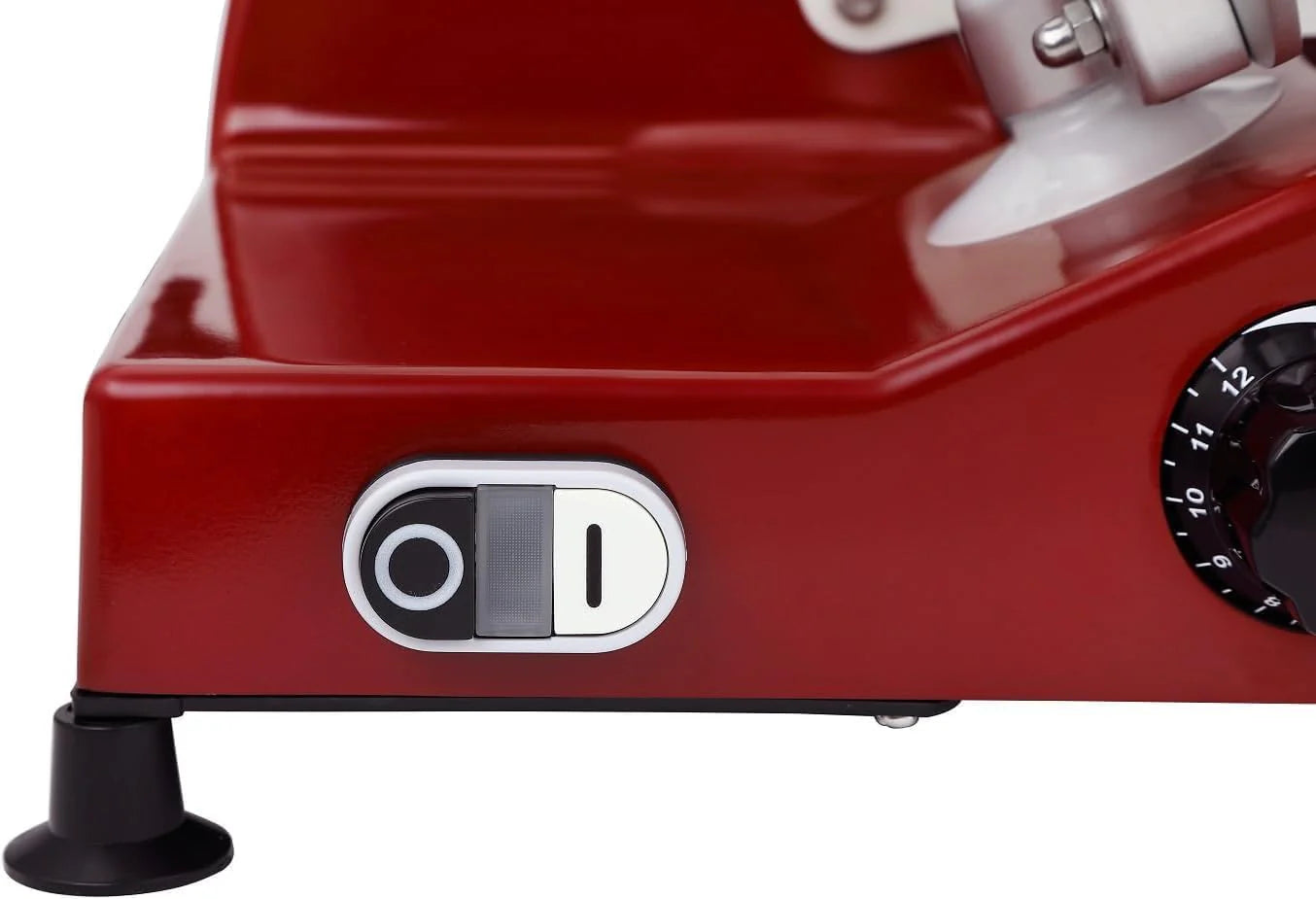 10 Electric Deli Meat Slicer, 240W, Red, Commercial/Home Use