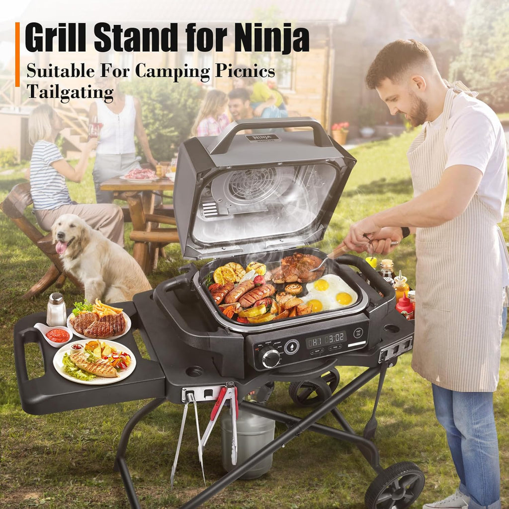 Collapsible Grill Stand for Ninja Woodfire Grill, Traeger, Pit Boss, and 22 Blackstone Griddle