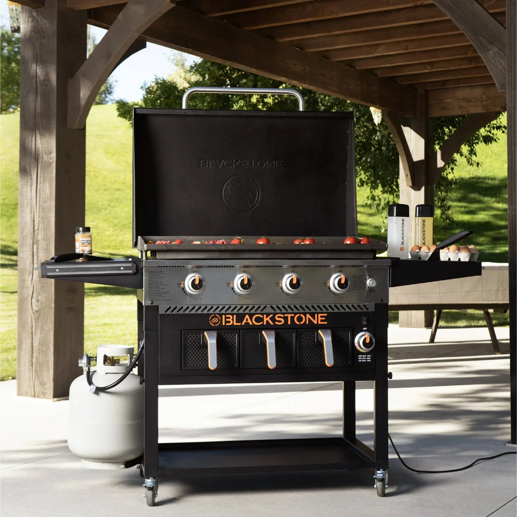 Blackstone 4-Burner 36 Propane Outdoor Griddle with Air Fryer and Hood