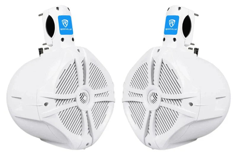 (2) 8 600 Watt Waterproof Overhead Soundbar/Roll Bar Speakers for Jeep Wrangler