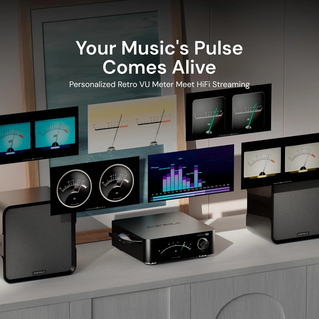 Eversolo Play Music Streamer with Amp & DAC, 5.5 Touchscreen, Black
