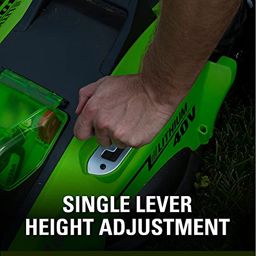 Greenworks 40V 16 Cordless Electric Lawn Mower, 4.0Ah Battery and Charger Included