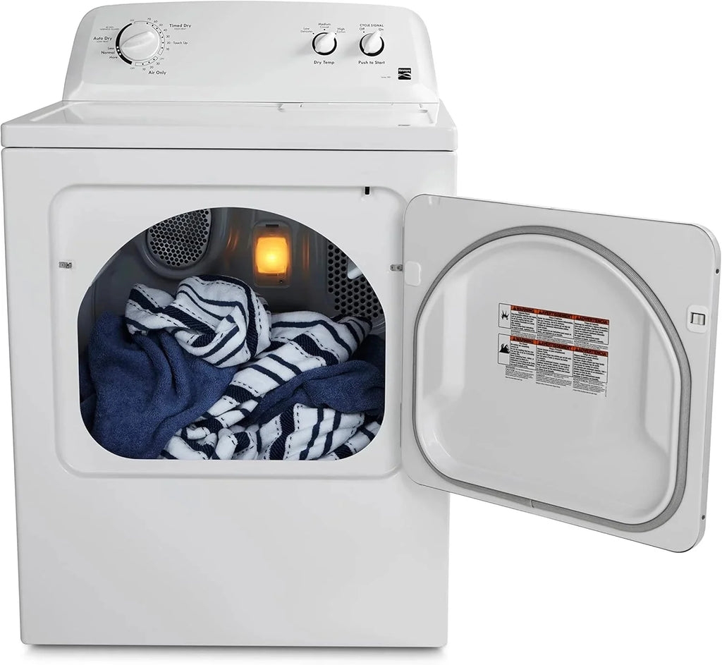 Kenmore 29′′ Front Load Electric Dryer with Wrinkle Guard and 7.0 Cubic Ft. Total Capacity, White
