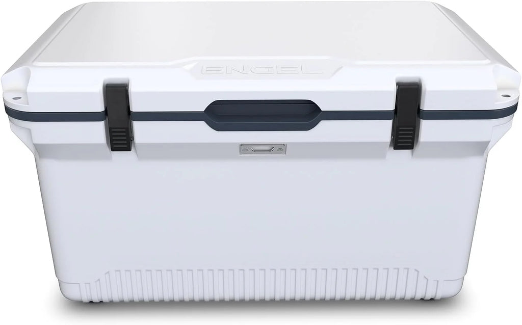 60 QT Ultra-Light Injection Molded Cooler - Ice Chest Keeps Ice up to 7 Days - Large Cooler Includes Wire Basket, Divider and Built-in Bottle Opener