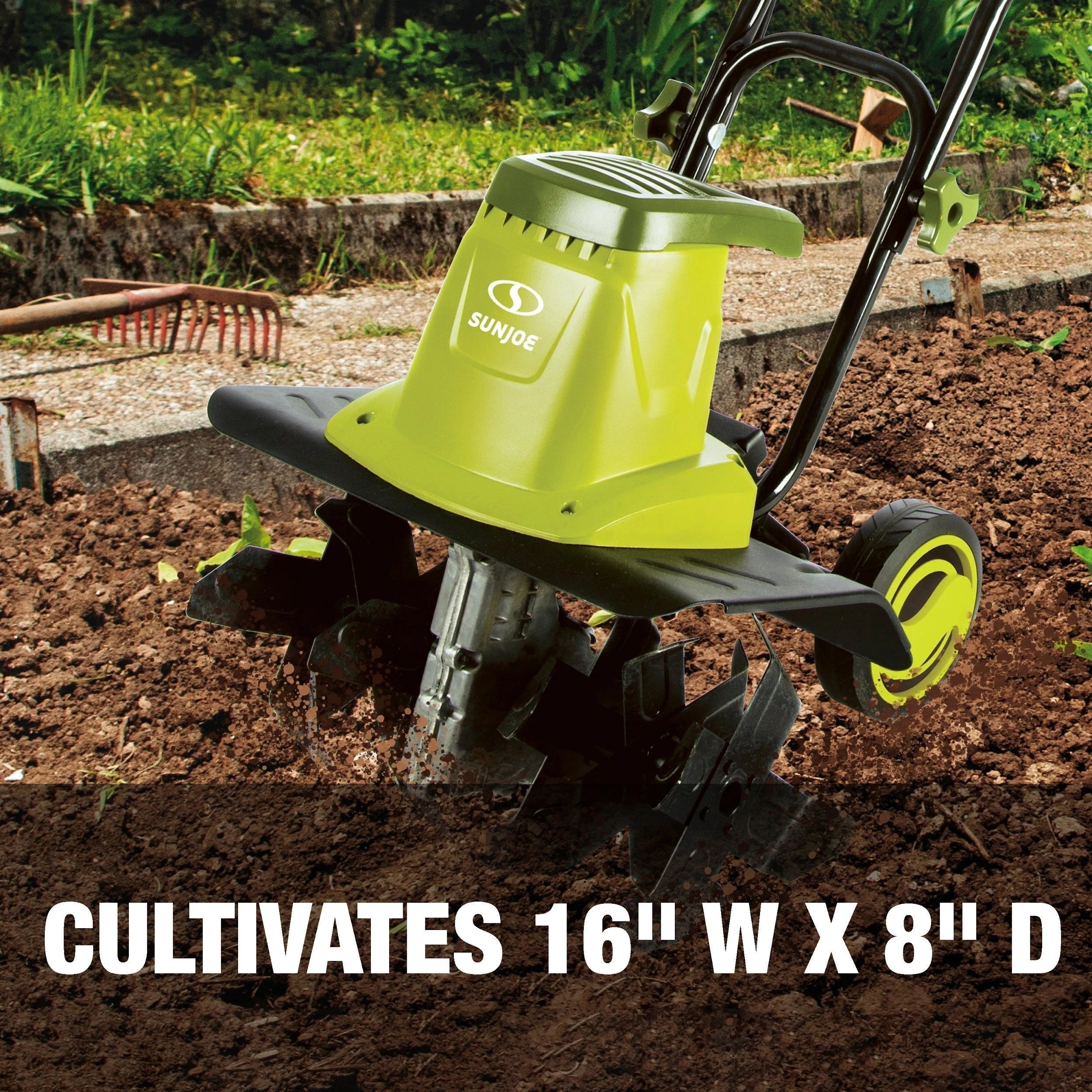 Sun Joe Electric Garden Tiller Cultivator, 16 inch, 13.5 Amp