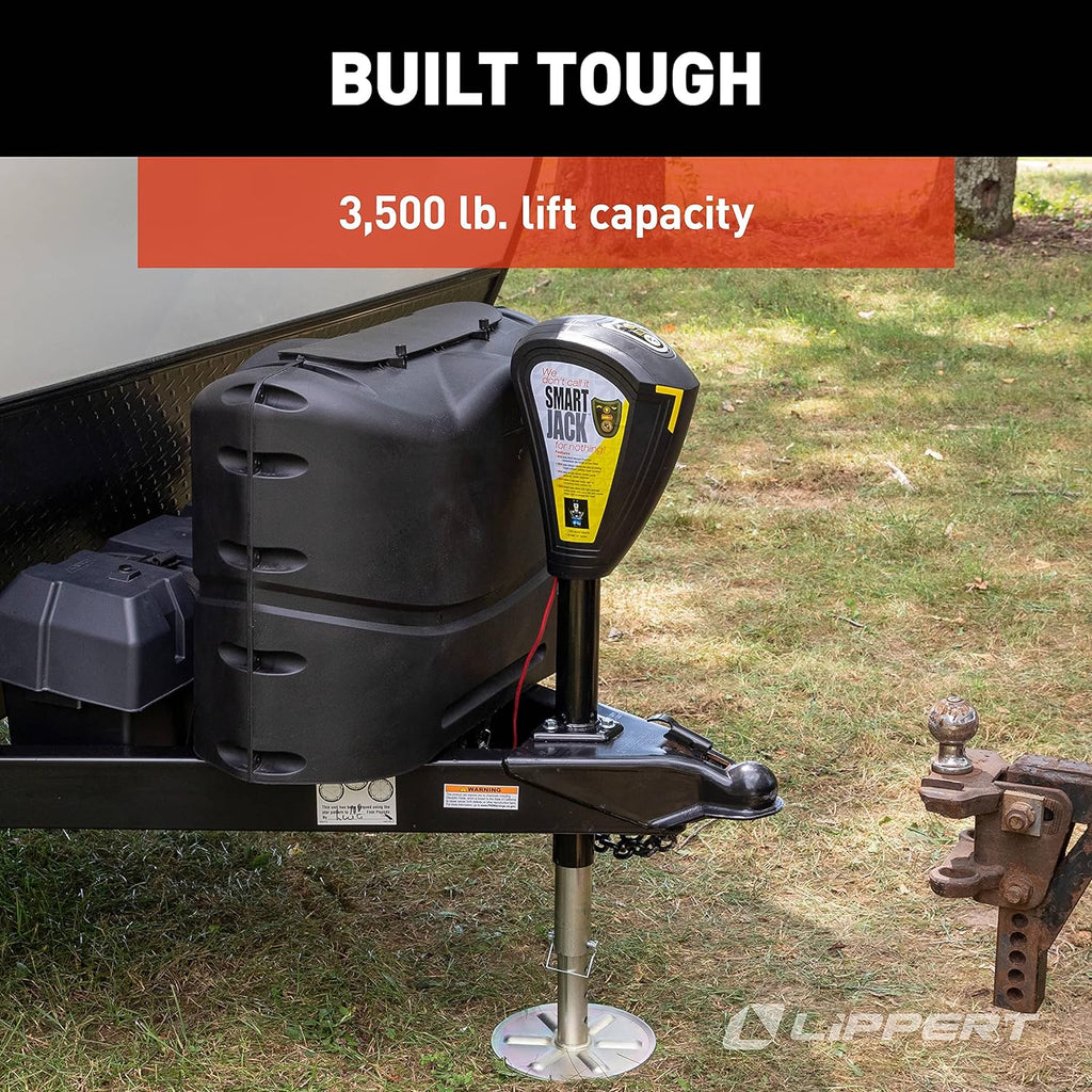 Touch Automatic Power Electric Trailer A-Frame Tongue, 3,500 lbs. Auto-Hitch Memory, Integrated LED Lights, Backlit Controls, Battery Indicator, Quiet - 643589