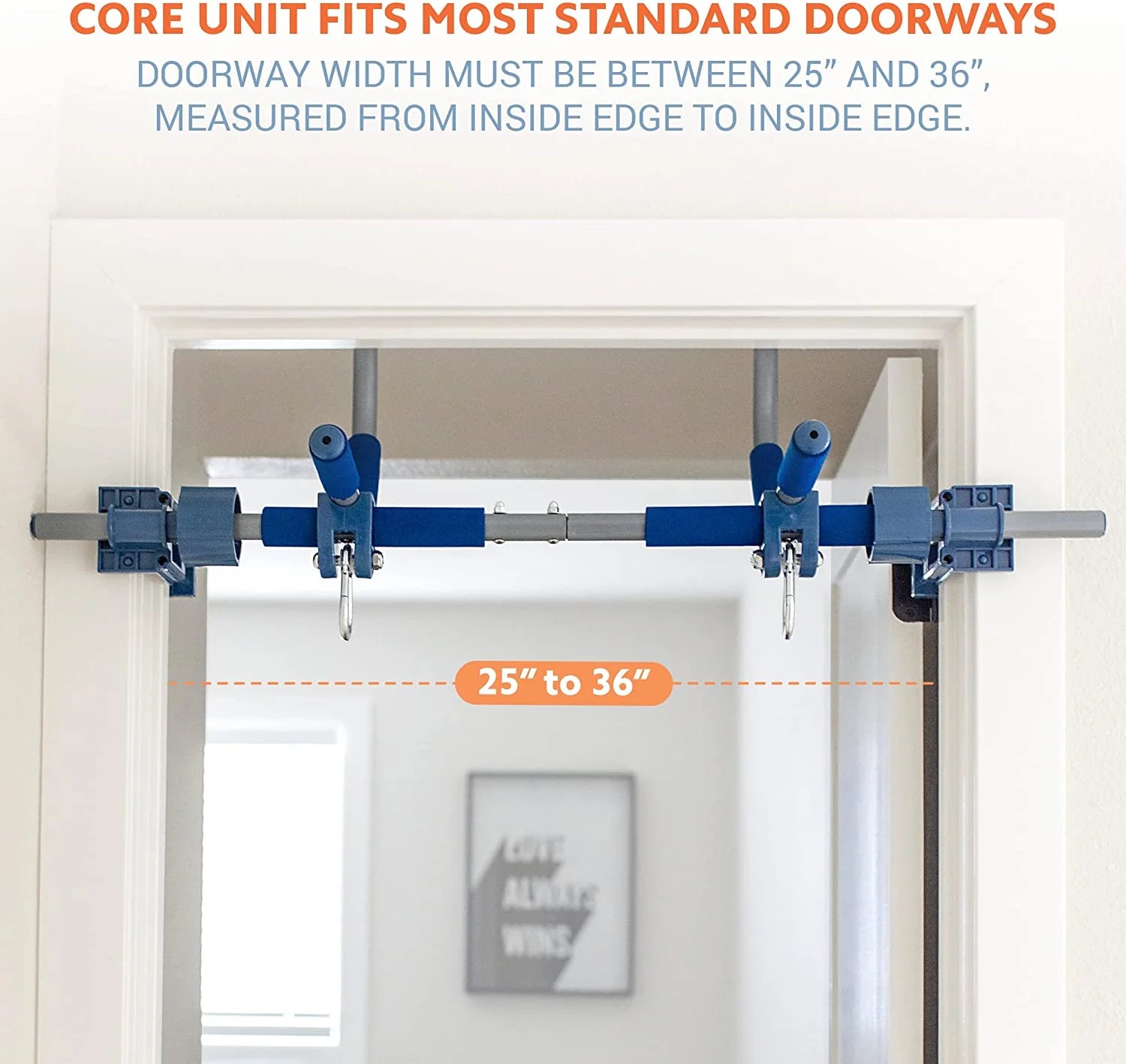 6 Piece Indoor Doorway Gym Set for Kids – Indoor Swing for Kids Includes Kids Swing Chair, Rings, Hanging Trapeze, Ladder, Swinging Rope & Pullup Bar