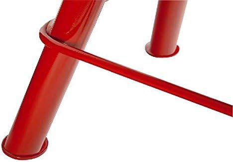 10-Ton Medium Height Pin Type Jack Stands, Pair, Red