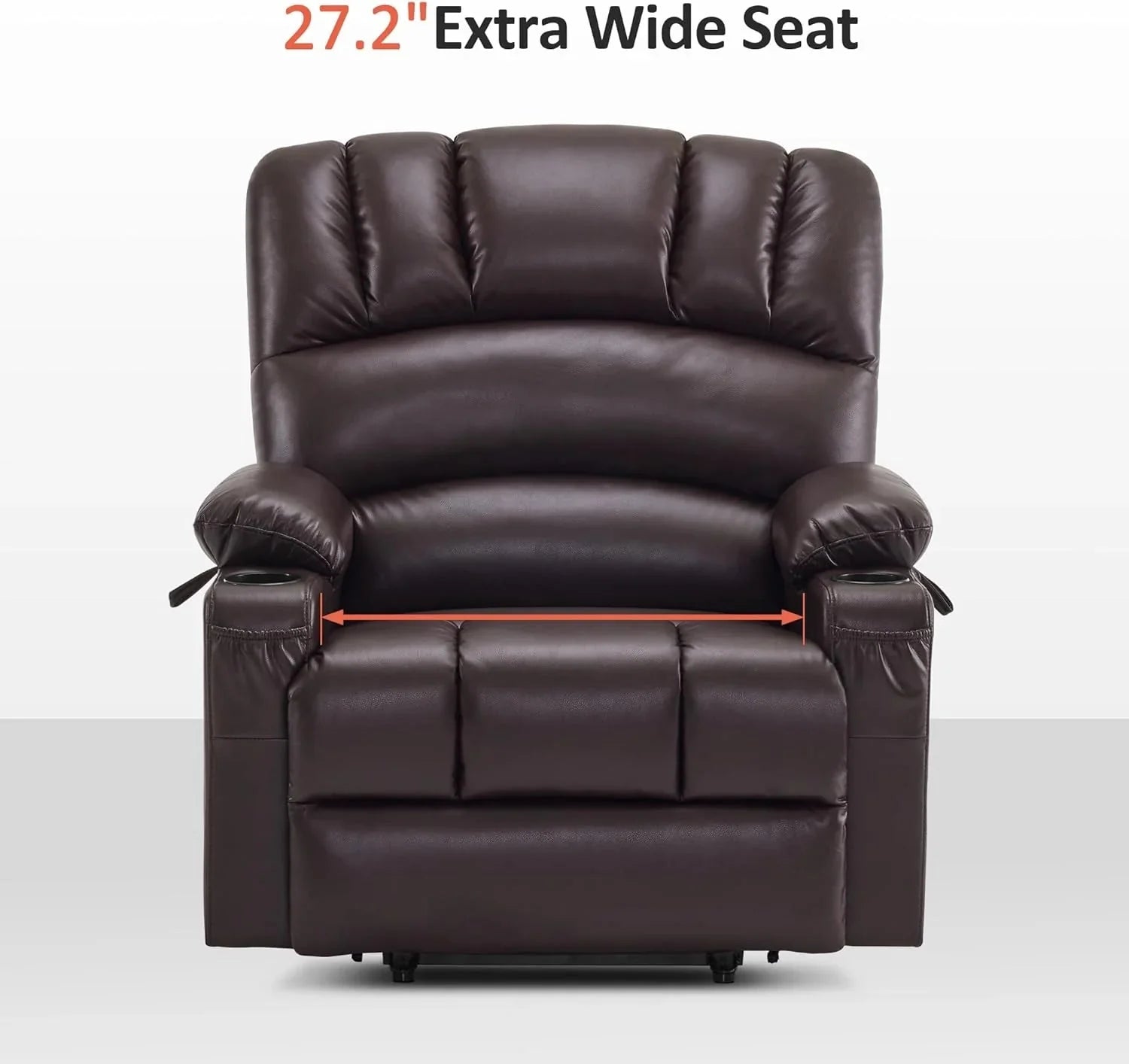 Heated Lift Recliner for Seniors with USB & Cup Holders