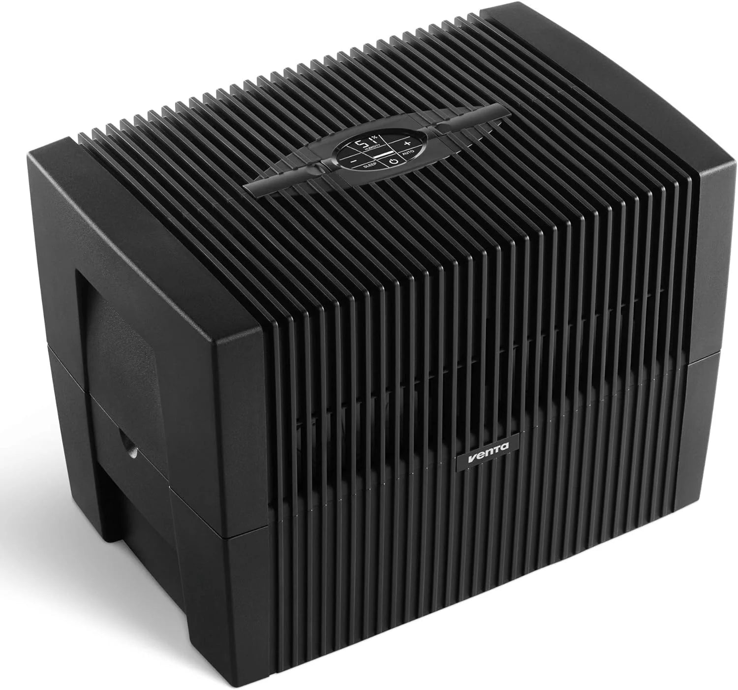 Black Humidifier - Filterless evaporative humidifier for spaces up to 645 square feet