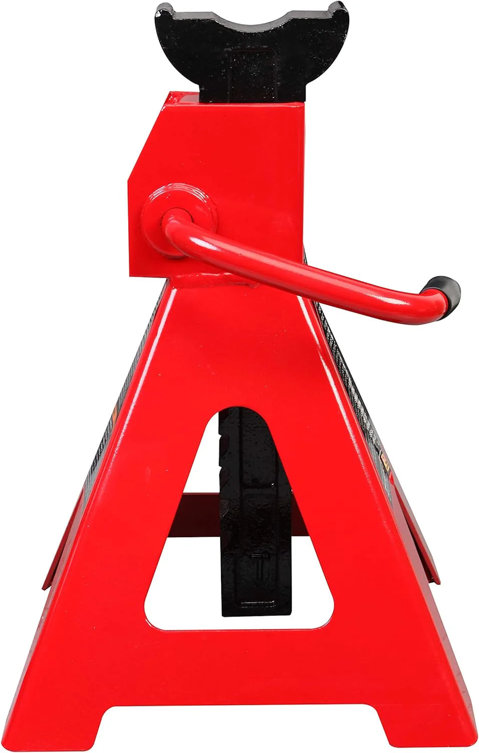 10-Ton Medium Height Pin Type Jack Stands, Pair, Red