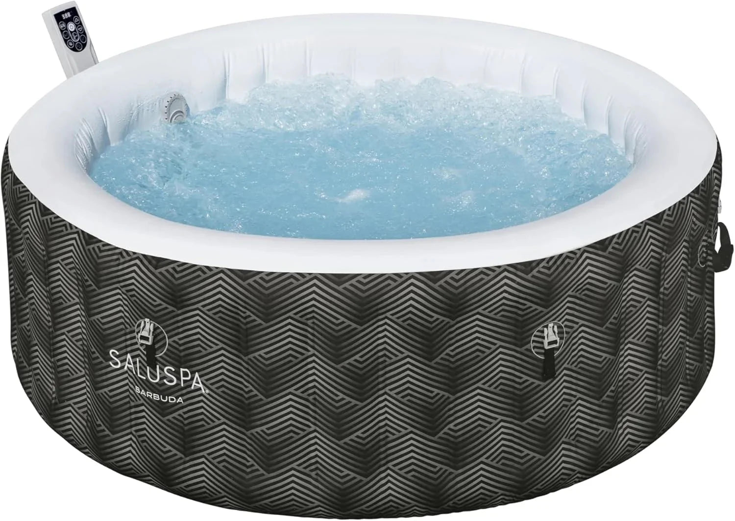 Inflatable Hot Tub Spa (71 x 26) | Portable Hot Tub with 2 Covers (1 Energy-Efficient Thermal Cover and 1 Standard Cover) | Fits Up to 2-4 Persons | Black