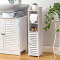 Toilet Paper Holder Stand, Storage Cabinet Beside Toilet for Small Space Bathroom