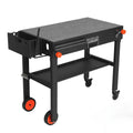Adjustable 3-Shelf Indoor & Outdoor Grill Table | Portable Work Table with Stainless Steel Tabletop