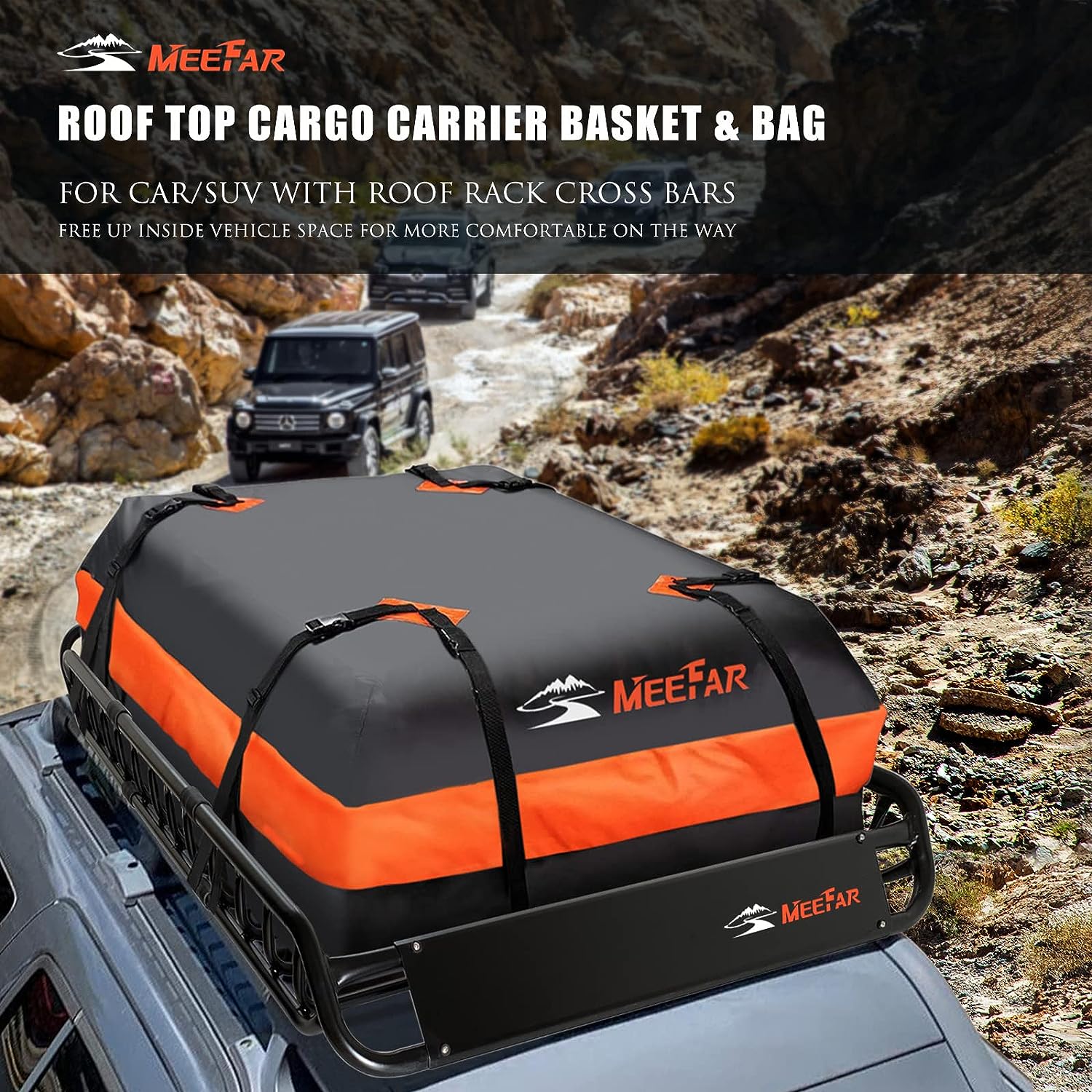 Roof Rack Universal Roof Basket 51 X 36 X 5 + Waterproof Bag