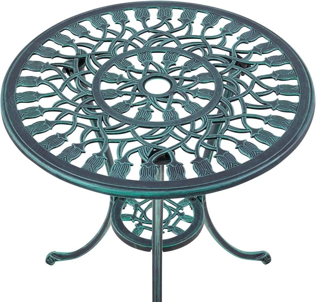 Patio Bistro Sets 3 Piece Cast Aluminum Bistro Table