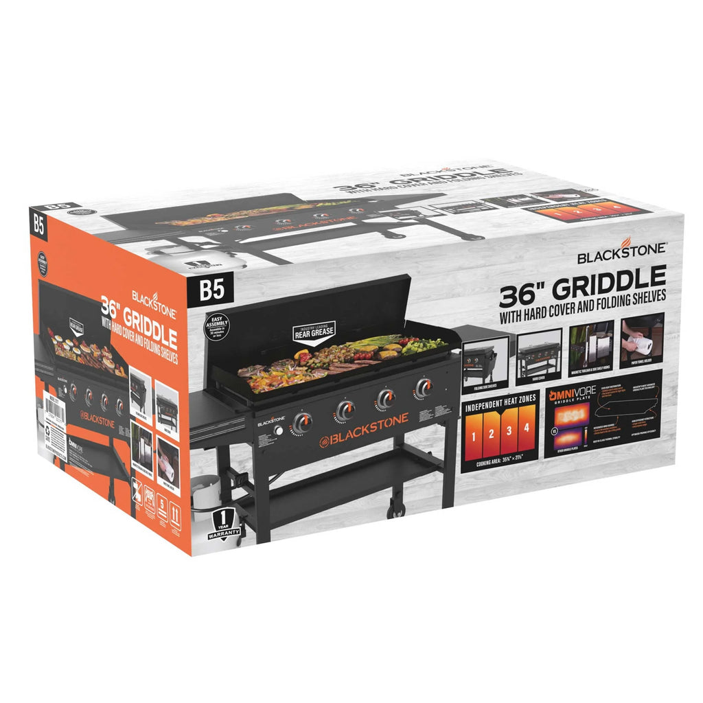Blackstone Original 4-Burner 36 Propane Omnivore Griddle with Hard Cover