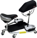 Kneeling/Sitting Creeper w/3 Casters & Chest Support, Black