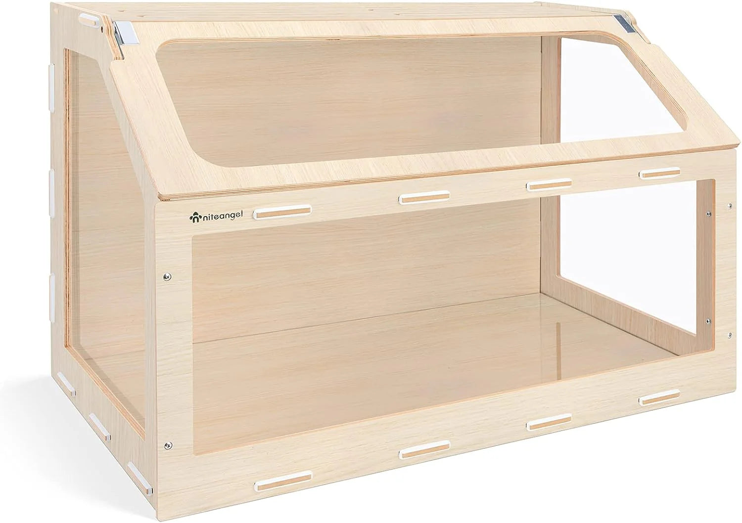 Hamster Cage W/Oblique Opening Cage Door - MDF Aspen Small Animal Cage for Syrian Hamsters Degus or Other Similar-Sized Pets (Medium - 40.7 x 22.7 x 22.9 inches, Burlywood)